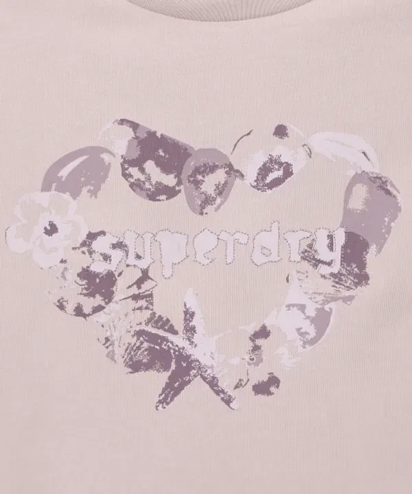 Футболка с принтом сердца, Heart Print, Superdry, Light Purple — фото 4