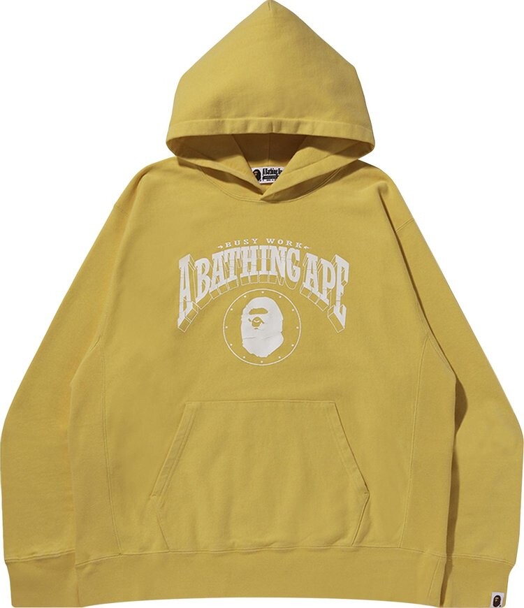 

Худи BAPE Washed Relaxed Fit Hoodie 'Yellow', желтый