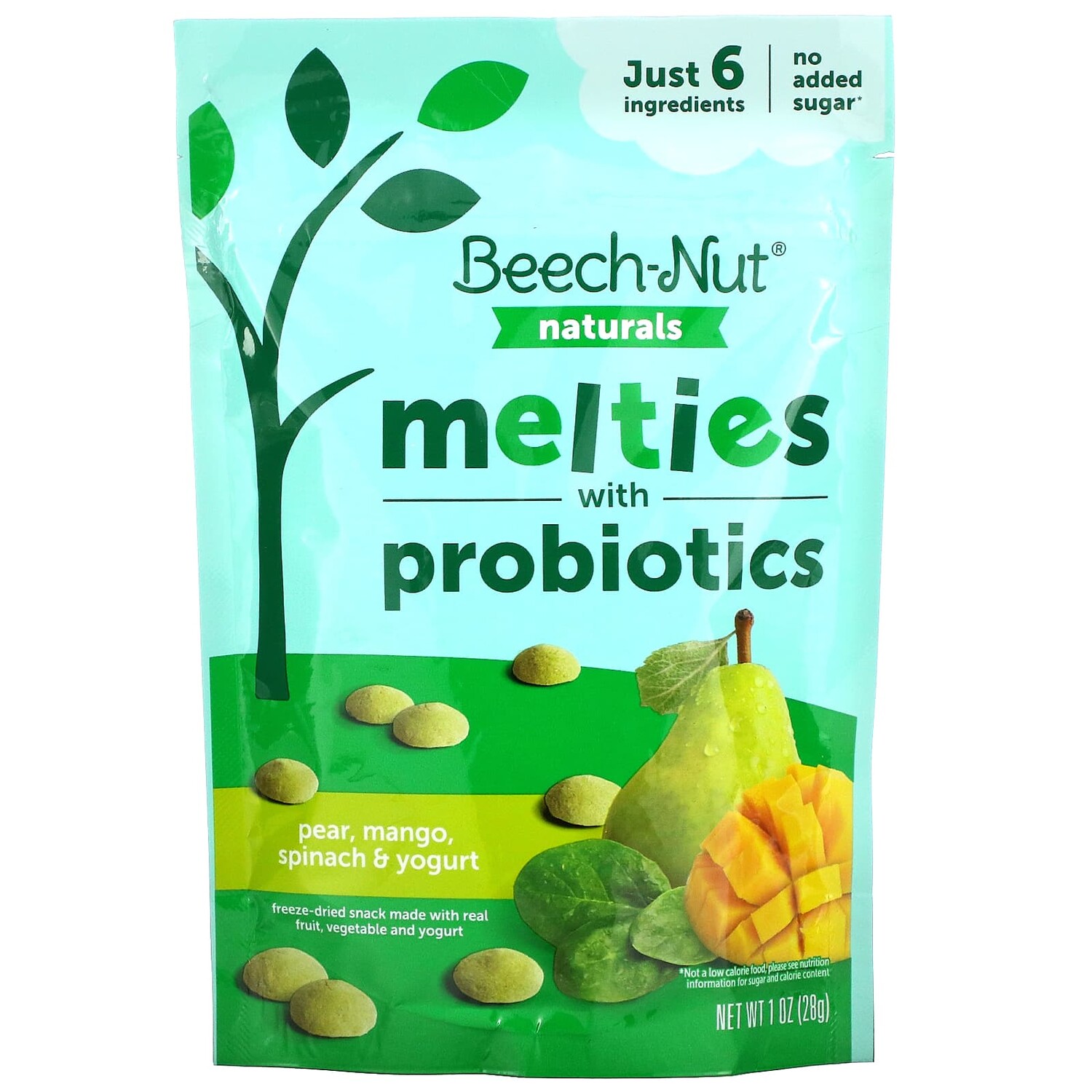 

Расплав Beech-Nut с пробиотиками, груша / манго / шпинат / йогурт, 28 г