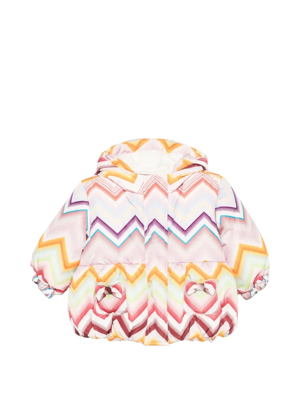 Куртка с подкладкой с принтом зигзаг Missoni Kids, розовый