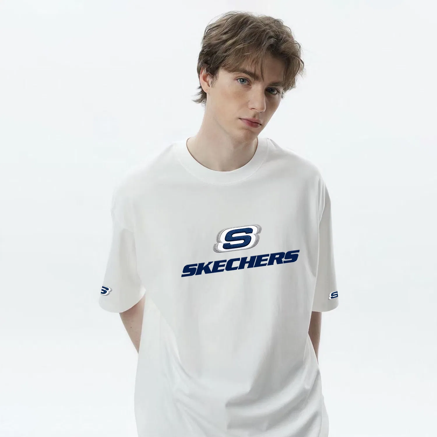 Детская футболка с круглым вырезом Skechers, White — фото 4