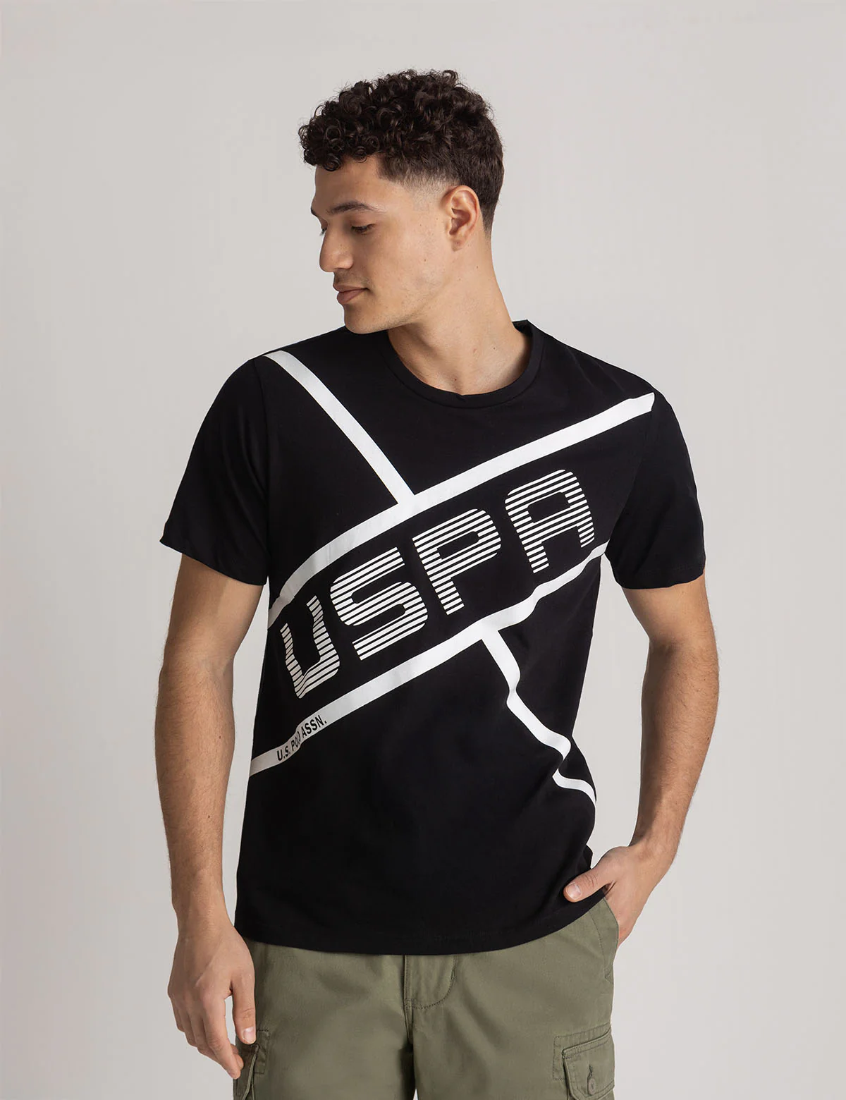 

Футболка U.S. Polo Assn Uspa Linear Graphic Jersey, черный