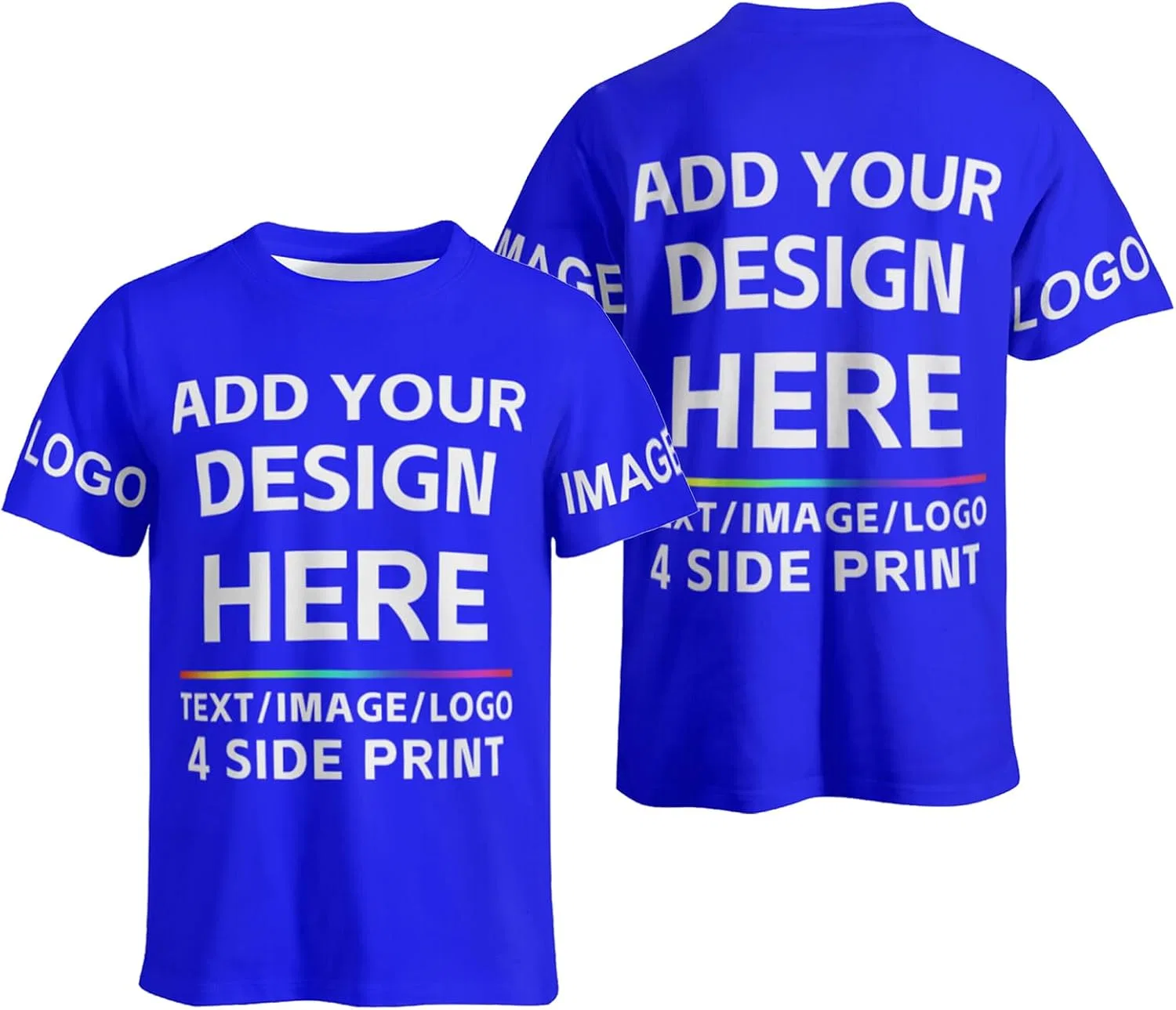 Футболка с кастомизацией для мужчин и женщин, Bulk Custom T Shirts, Blue