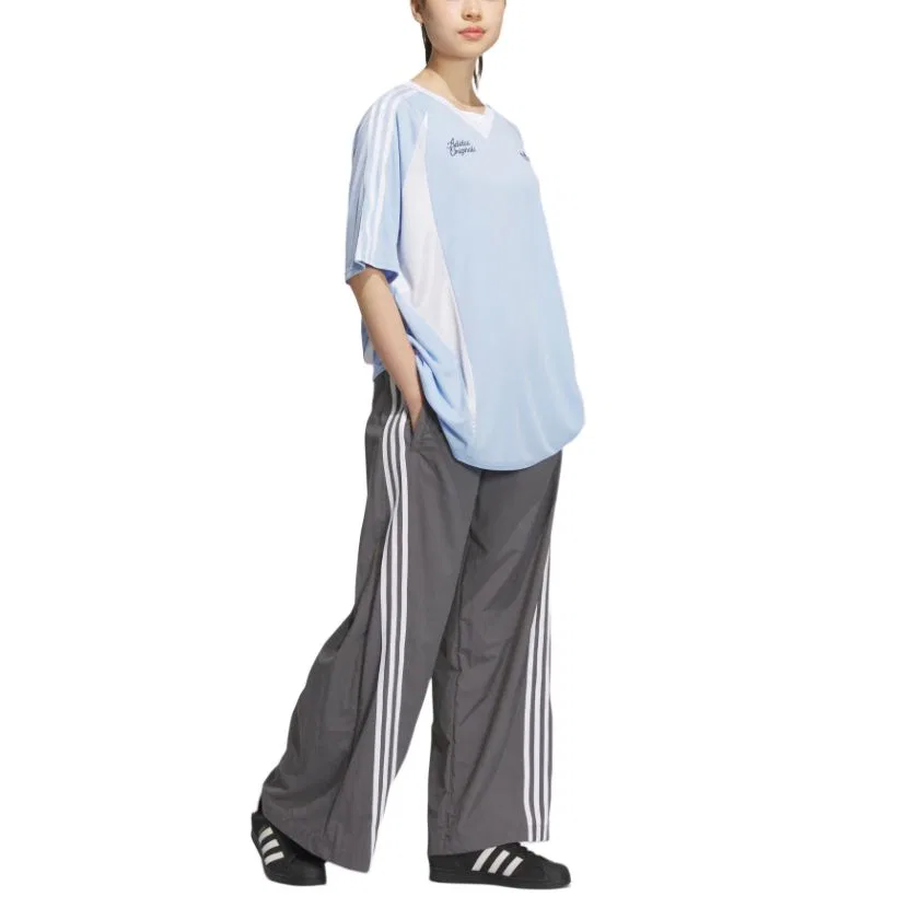 Женская футболка с глянцевой отделкой x Sporty T Shirt Adidas Originals, Glossy Finish Blue — фото 4