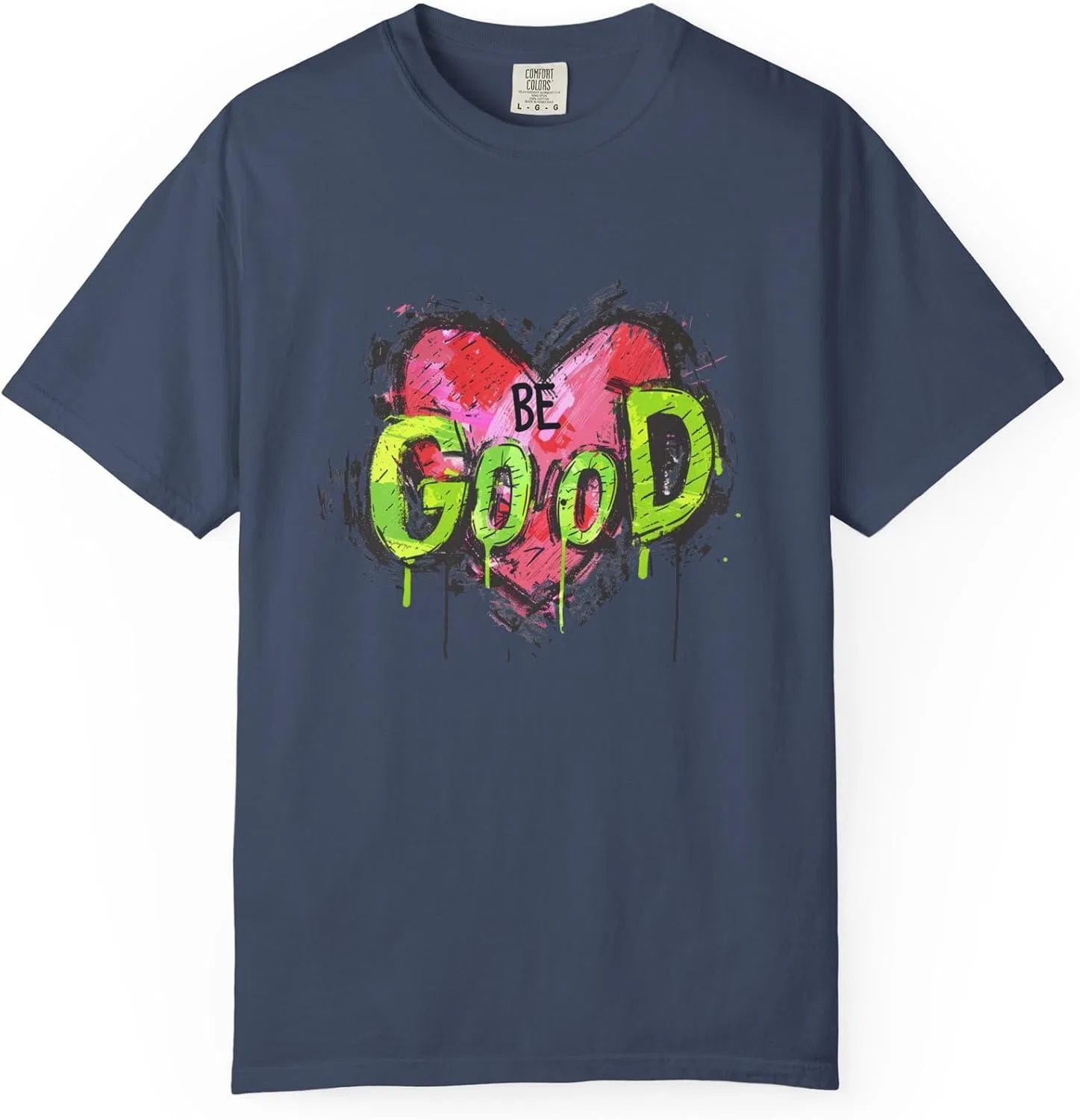 Женская футболка с принтом BE GOOD Comfort Colors 1717, Midnight
