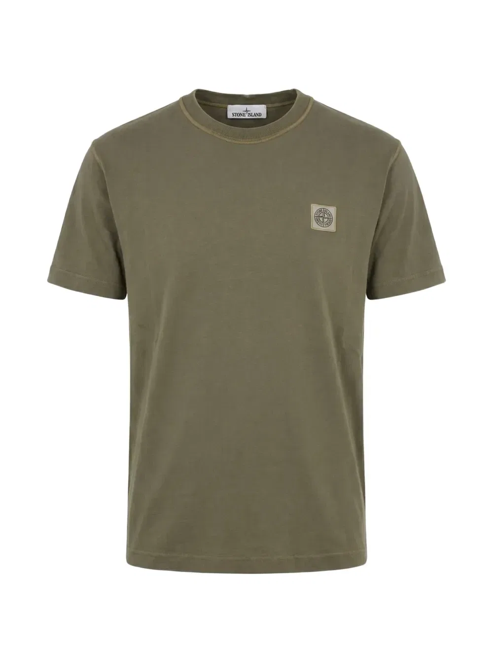 Футболка из хлопка с нашивкой-логотипом Stone Island, зеленый