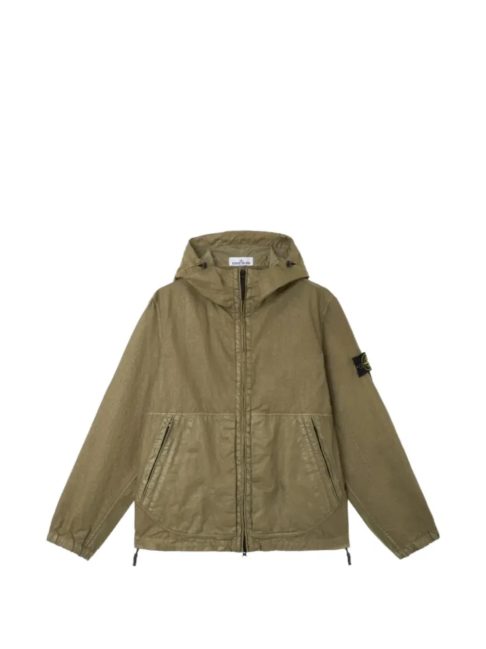 Куртка Stone Island 4100053 из нейлона Panama-TC с эффектом под органику, зеленый
