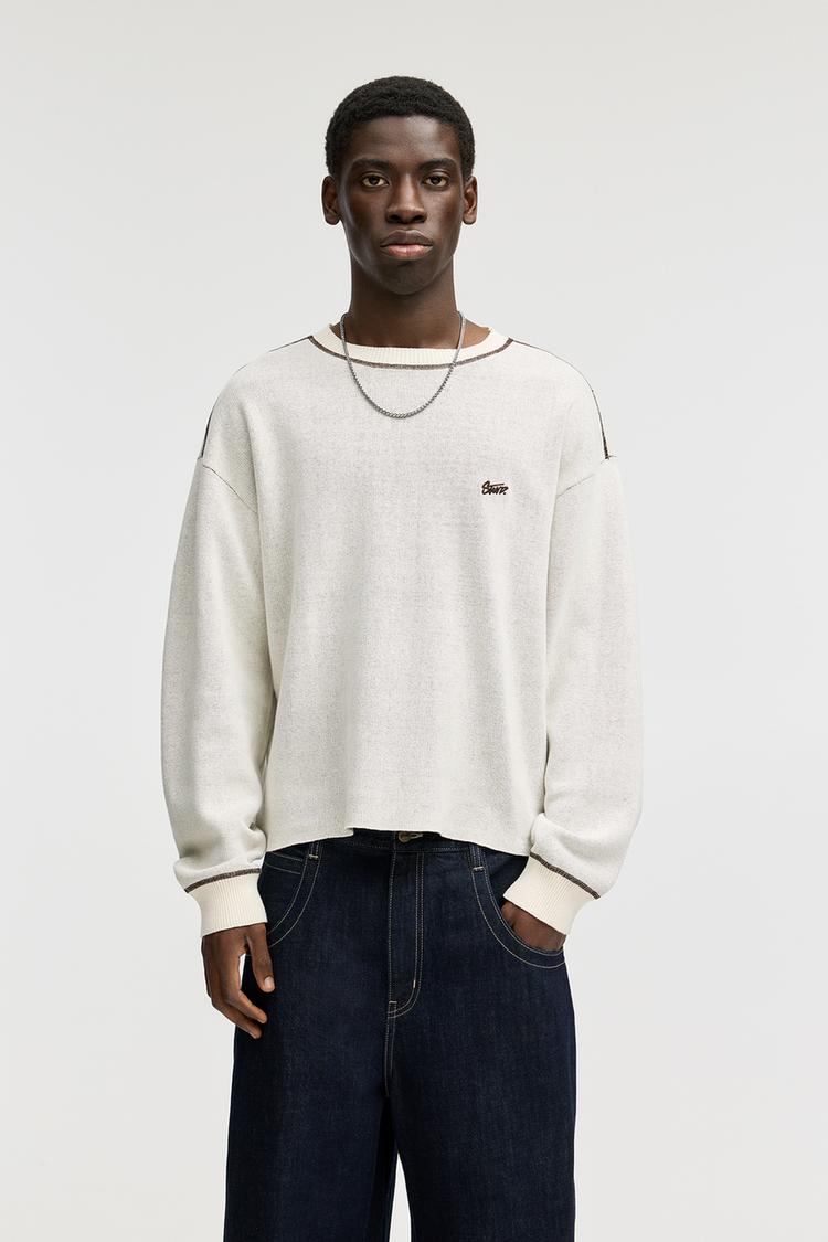 

Джемпер Stwd с деталями швов Pull And Bear, белый