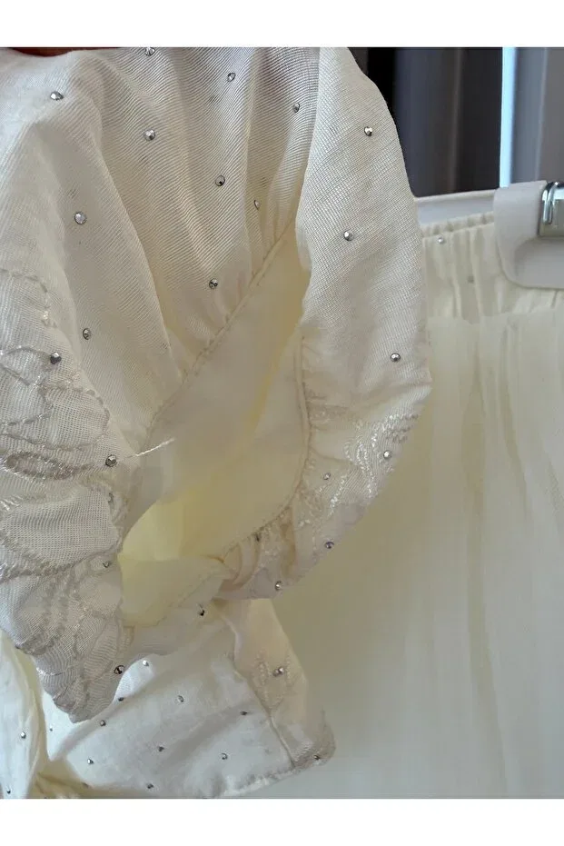 Платье для девочек с принтом Baby Aden, Nude Color — фото 4