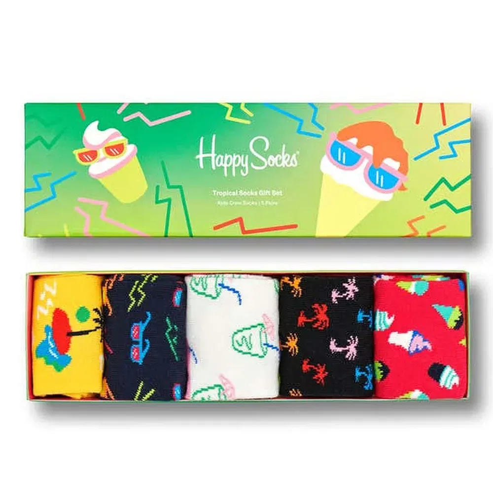 Комплект носков Tropical Gift Set 5 пар Happy Socks, мультиколор