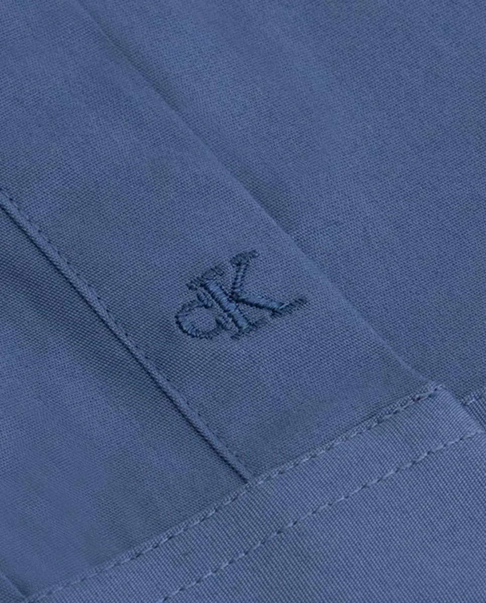 Мужская рубашка однотонный, Vestir Slim, Calvin Klein, синий — фото 3