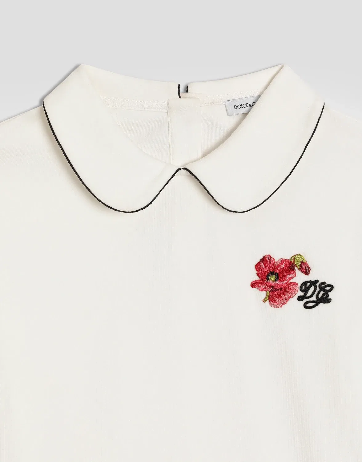 Футболка из интерлока с логотипом Dolce & Gabbana, белый — фото 3