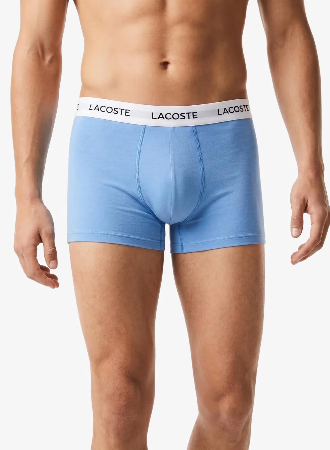 Трусы-боксеры эластичные хлопковые комплект из 3 штук Lacoste, синий — фото 4