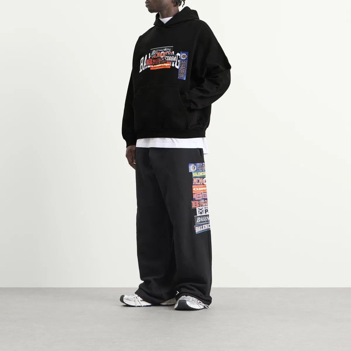 Худи с принтом Bumper Sticker Regular Fit Balenciaga, Black — фото 4