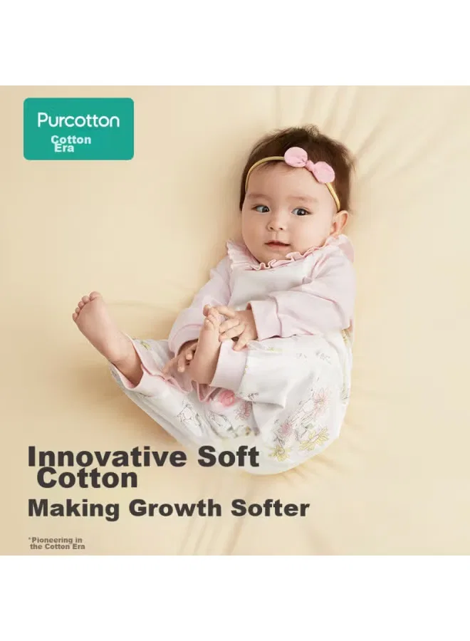 Боди-комбинезон антибактериальный из хлопка, Purcotton, розовый
