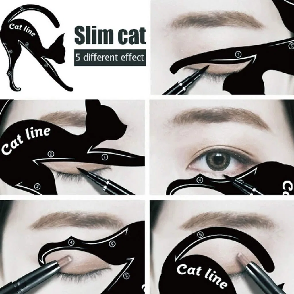 Трафарет для подводки Cat Eyeliner, PVC, 9x7x2 см Generic — фото 3