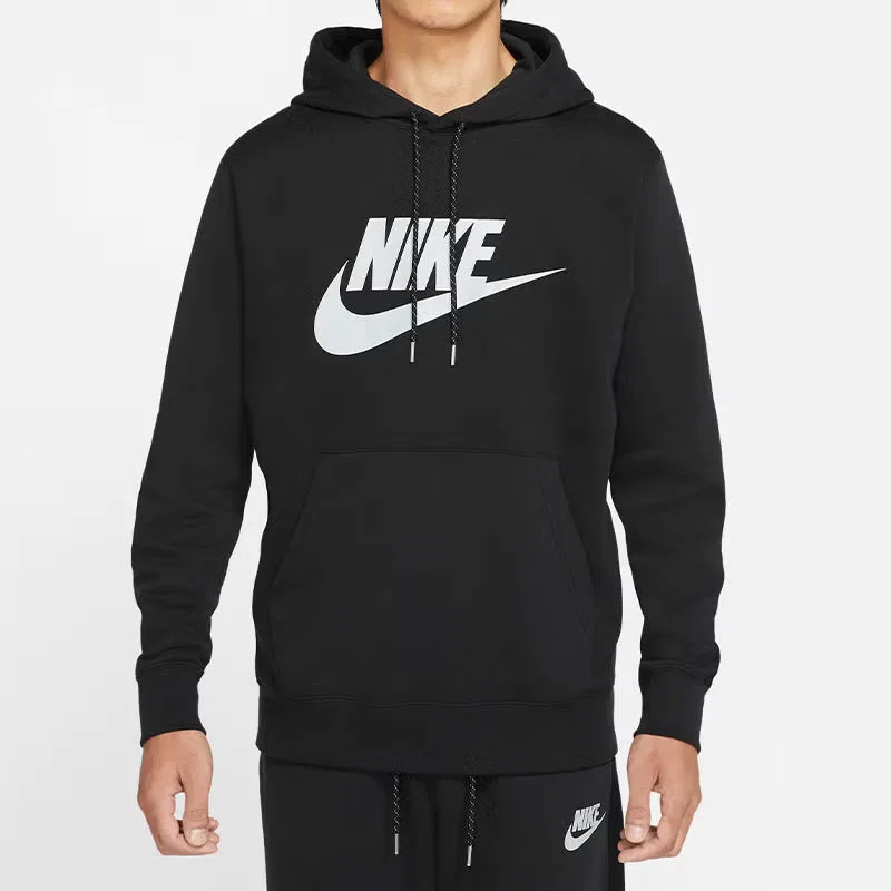 Пуловер утепленный велюровый Nike, черный — фото 3