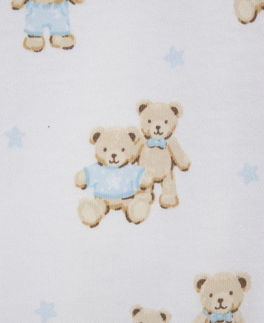 Комплект боди с длинным рукавом, с мишками Little Me, White/Blue — фото 3