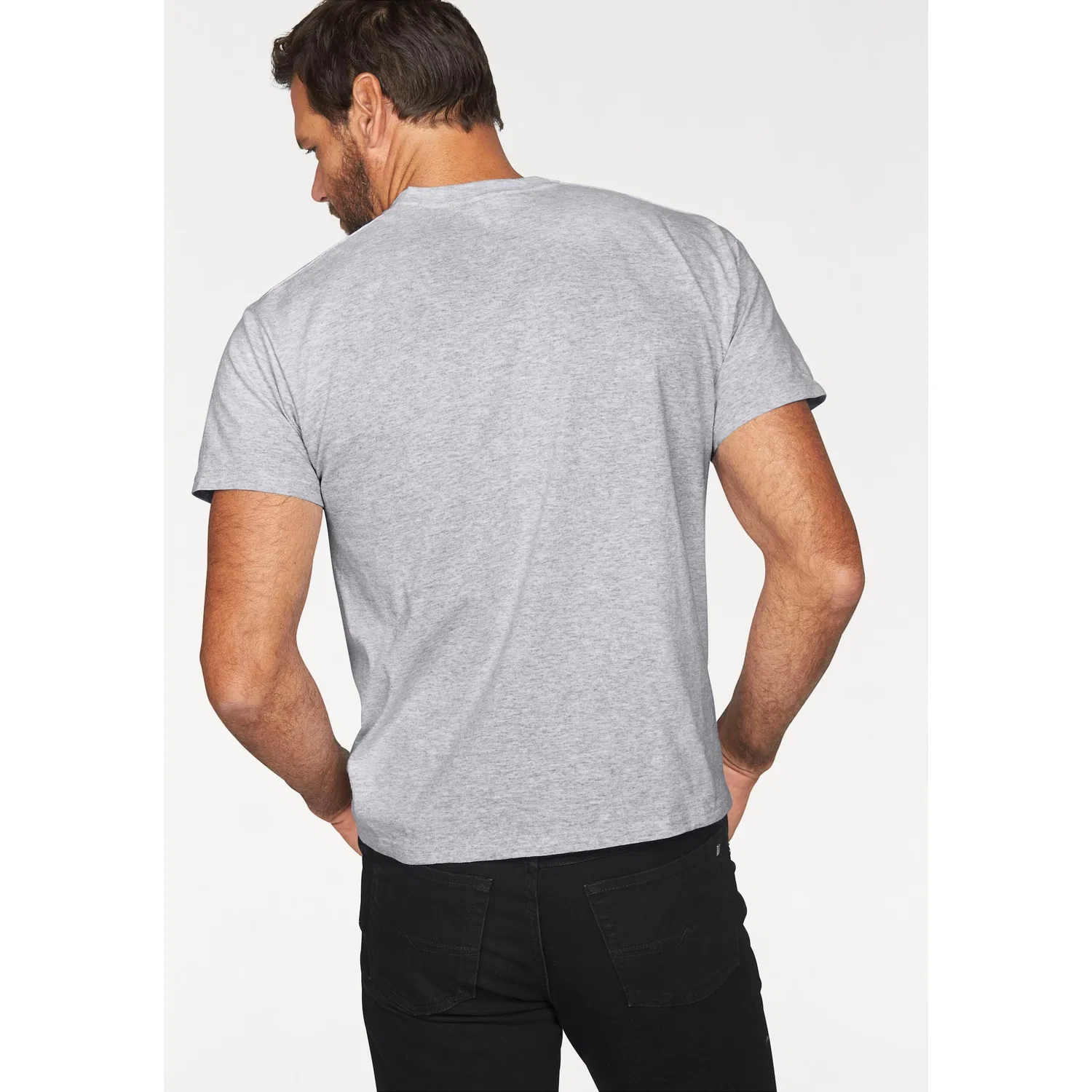 Детские хлопковые футболки с круглым вырезом Fruit of the Loom, White/Black/Grey — фото 3