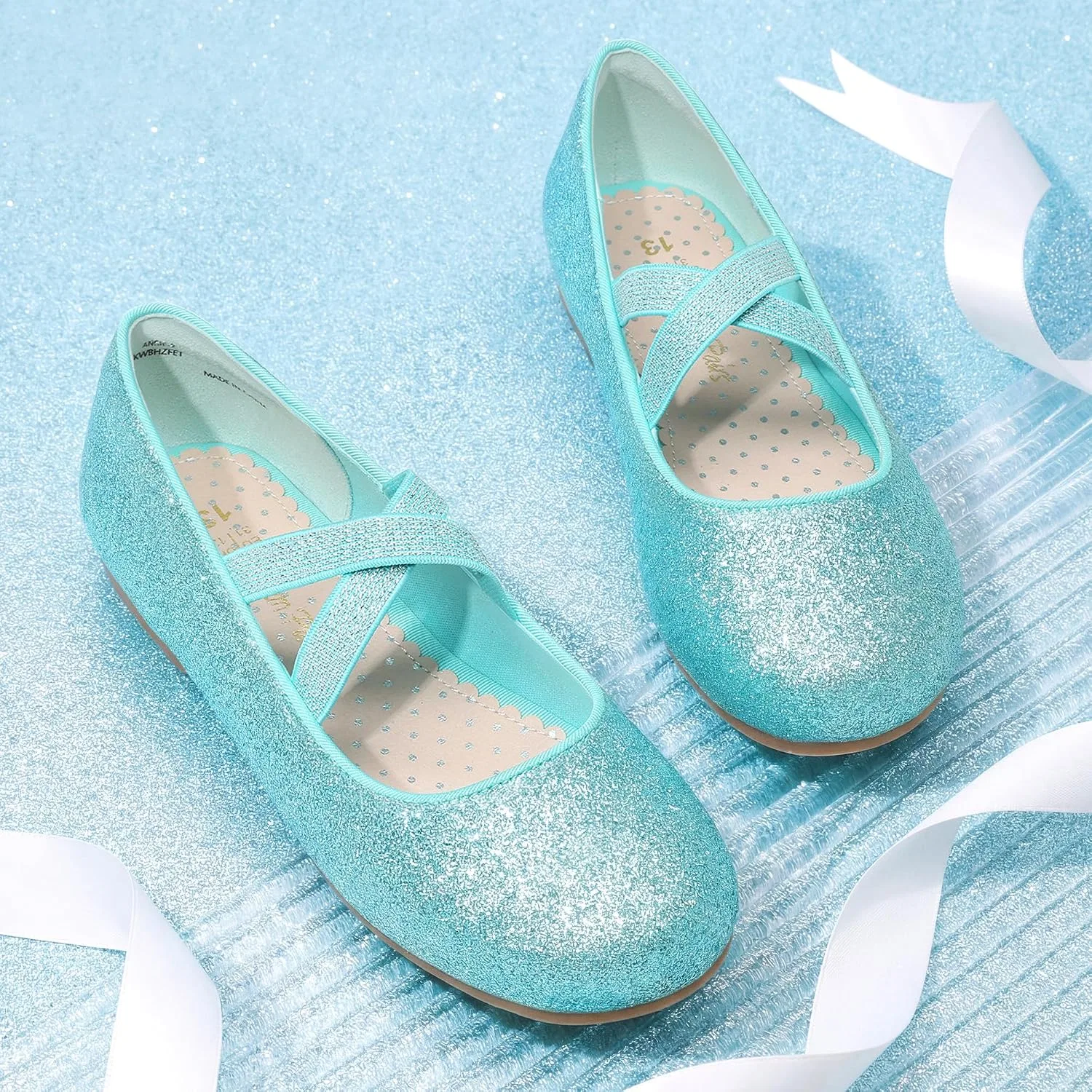 Детские балетки для девочек Mary Jane Flats DREAM PAIRS, Blue — фото 4