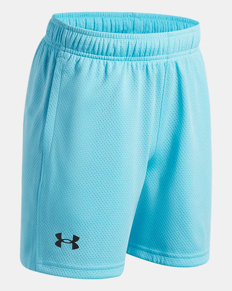 Шорты с длиной по внутреннему шву 12,7 см из легкой дышащей сетки UA Tech Mesh UnderArmour, Fresco Blue/Black — фото 3
