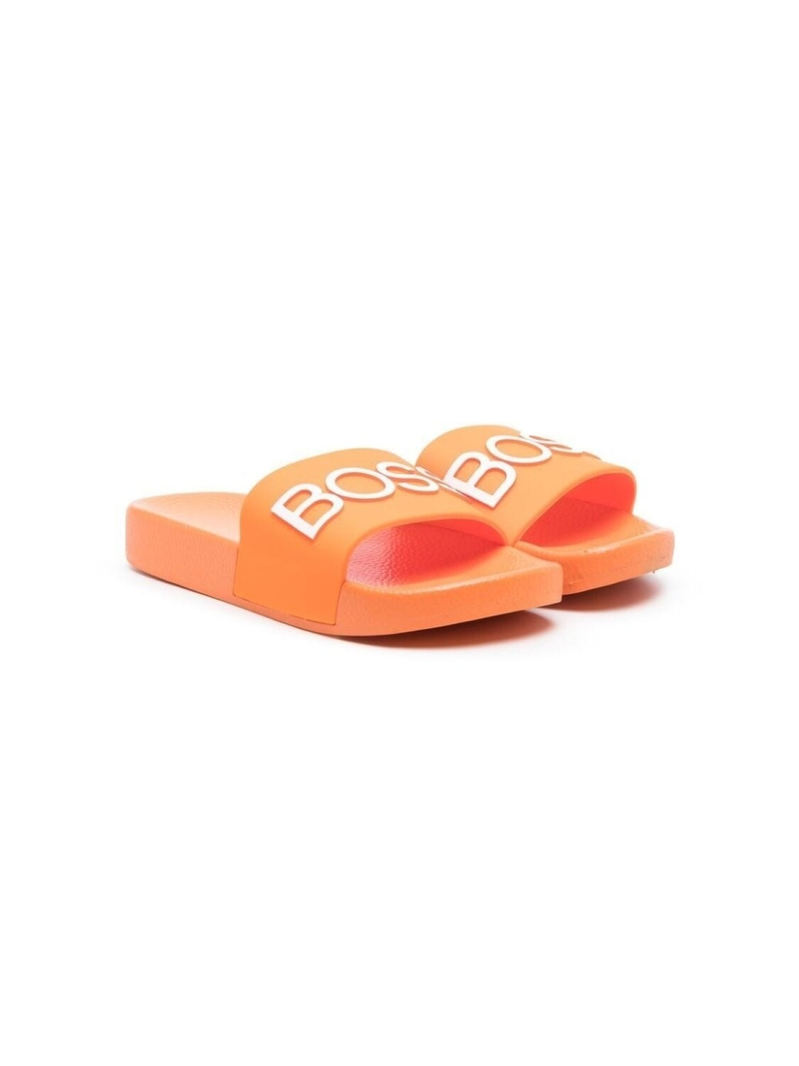

BOSS Kidswear шлепанцы с тисненым логотипом, оранжевый