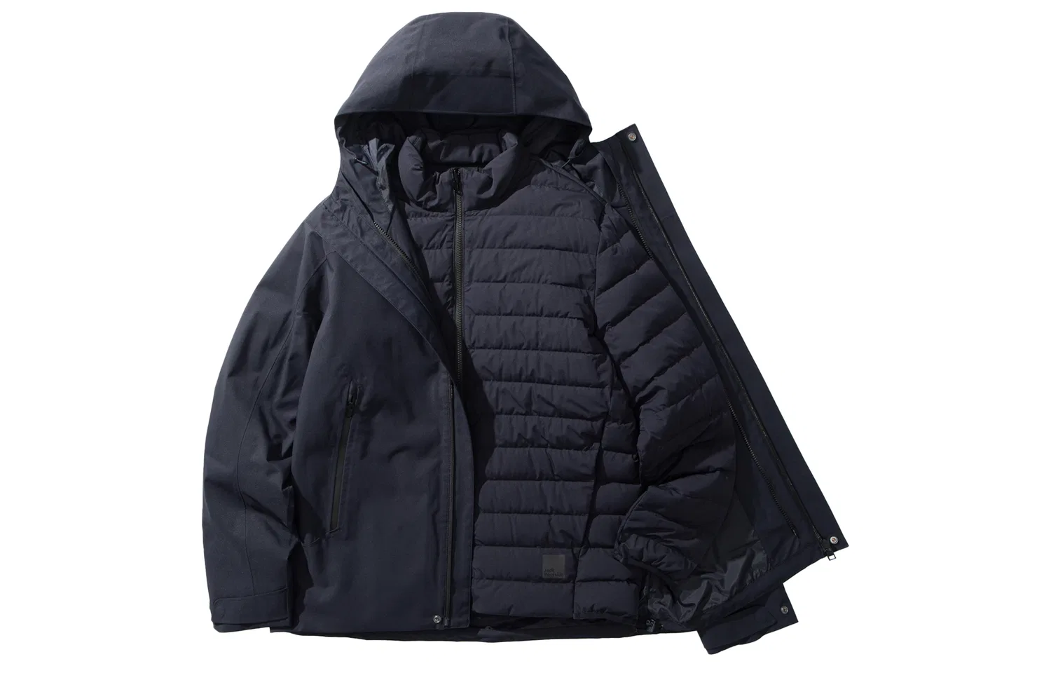 Детская ветрозащитная куртка с капюшоном JACK WOLFSKIN, Dark Marine Blue