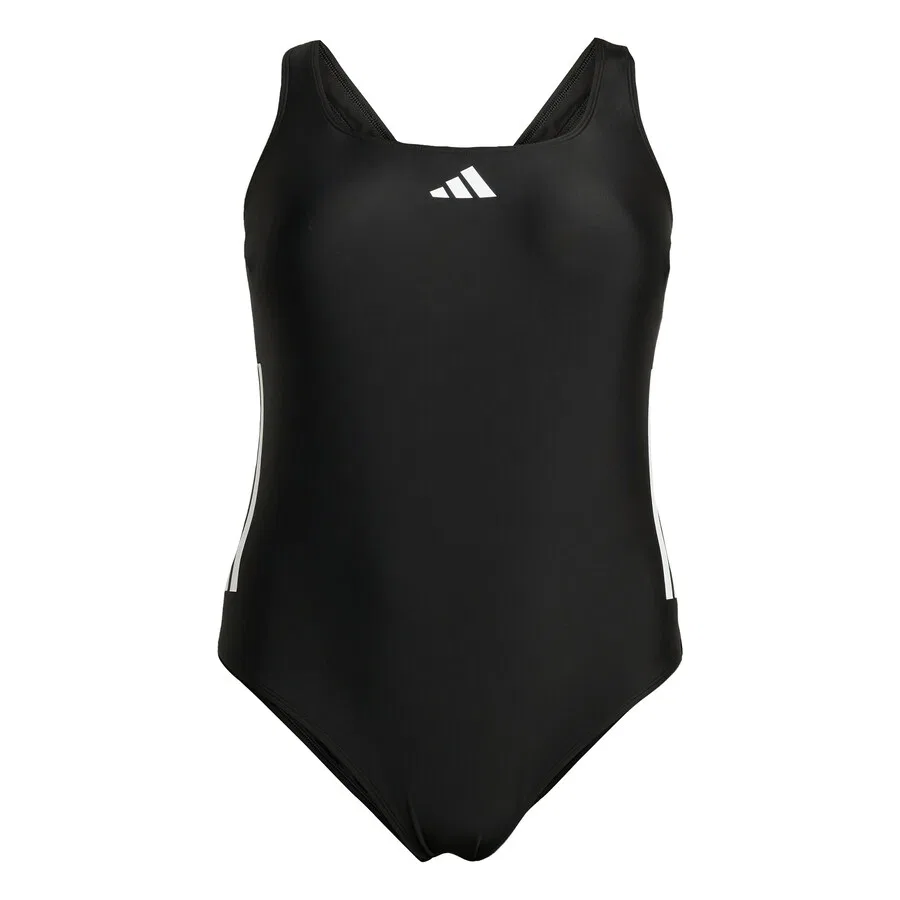 Купальник-бралетт ADIDAS PERFORMANCE Active '3-Stripes C-Back Plus Size ' черного цвета