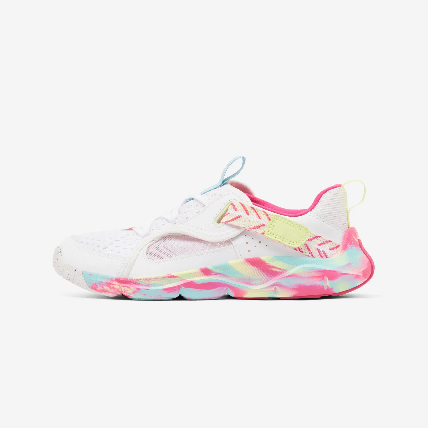 Детские дышащие кроссовки Playful Decathlon, Baumwollweiß Magentapink