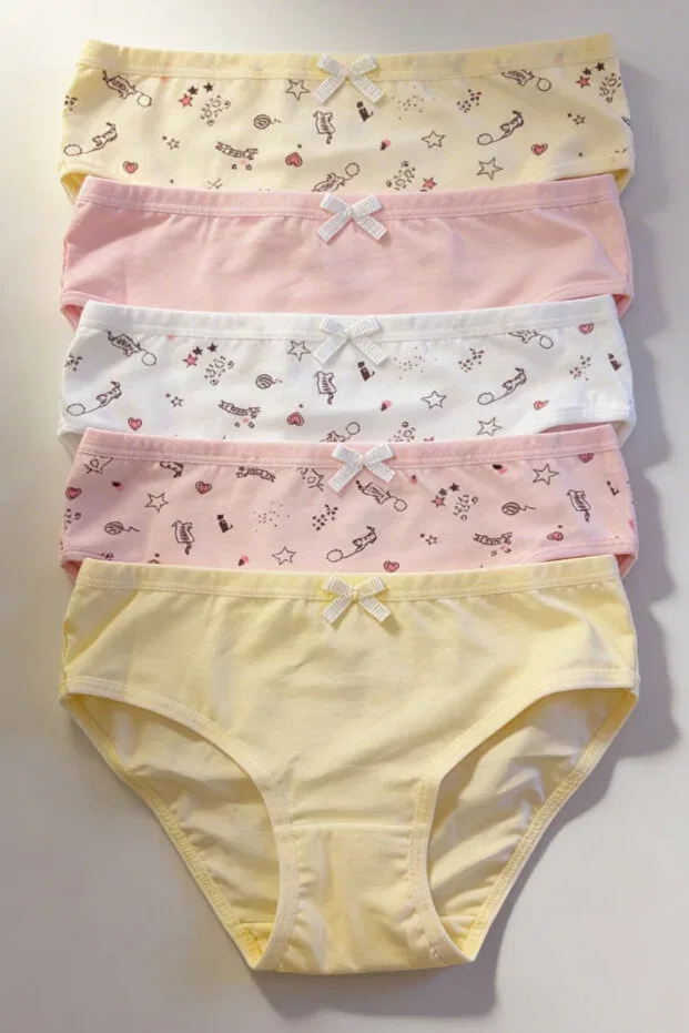 Детский комплект трусов для девочек с принтом Slip Katia&Bony, Multicolored