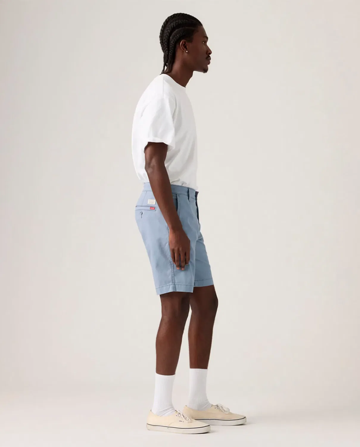 Мужские шорты-бермуды льняные XX Chino Levi's, Azul — фото 4