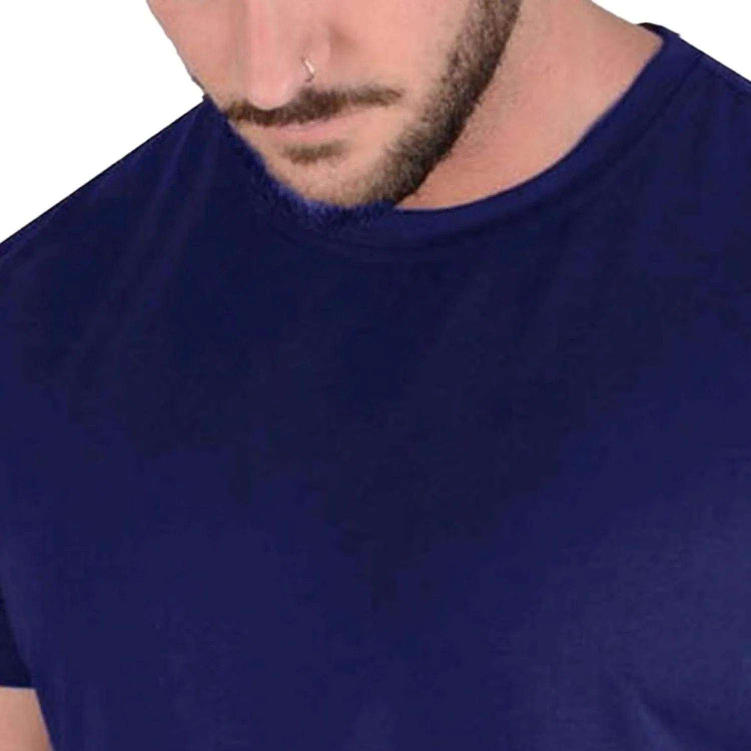 Мужская футболка с удлиненным кроем Cotton, Blue — фото 2