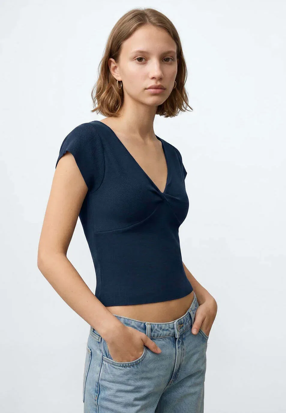 Футболка с принтом для подростков Mango Kids, Dark Blue — фото 2