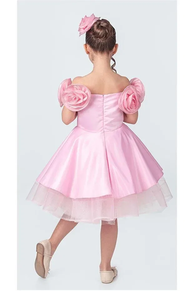 Детское платье для девочек с пайетками Fanari Mnk Baby&Kids, Pink — фото 3