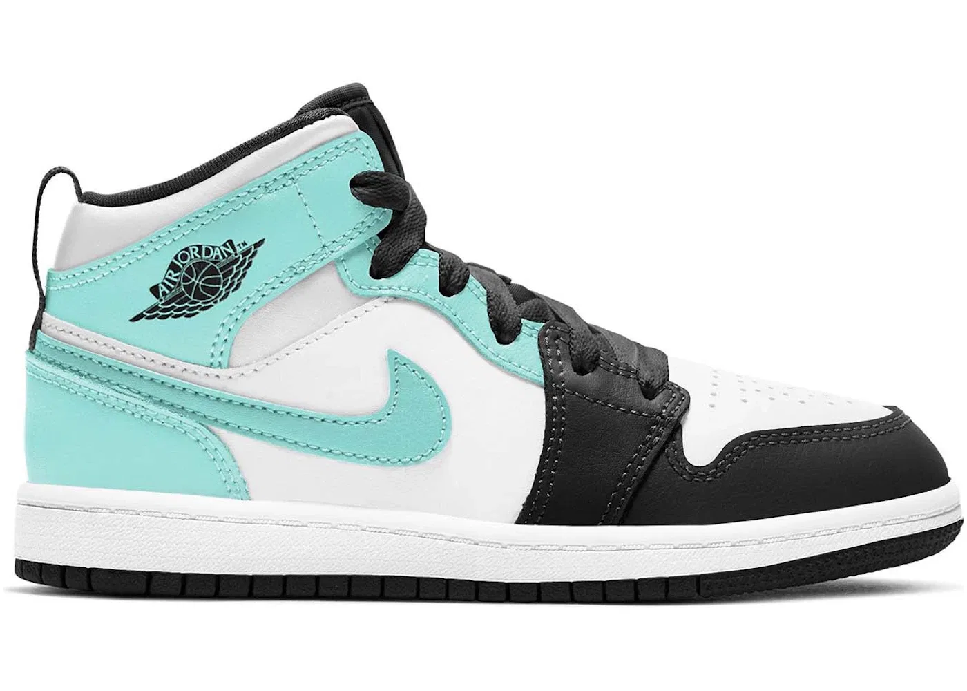 Детские кроссовки с принтом Jordan 1 Mid Jordan, White/Tropical Twist-Black