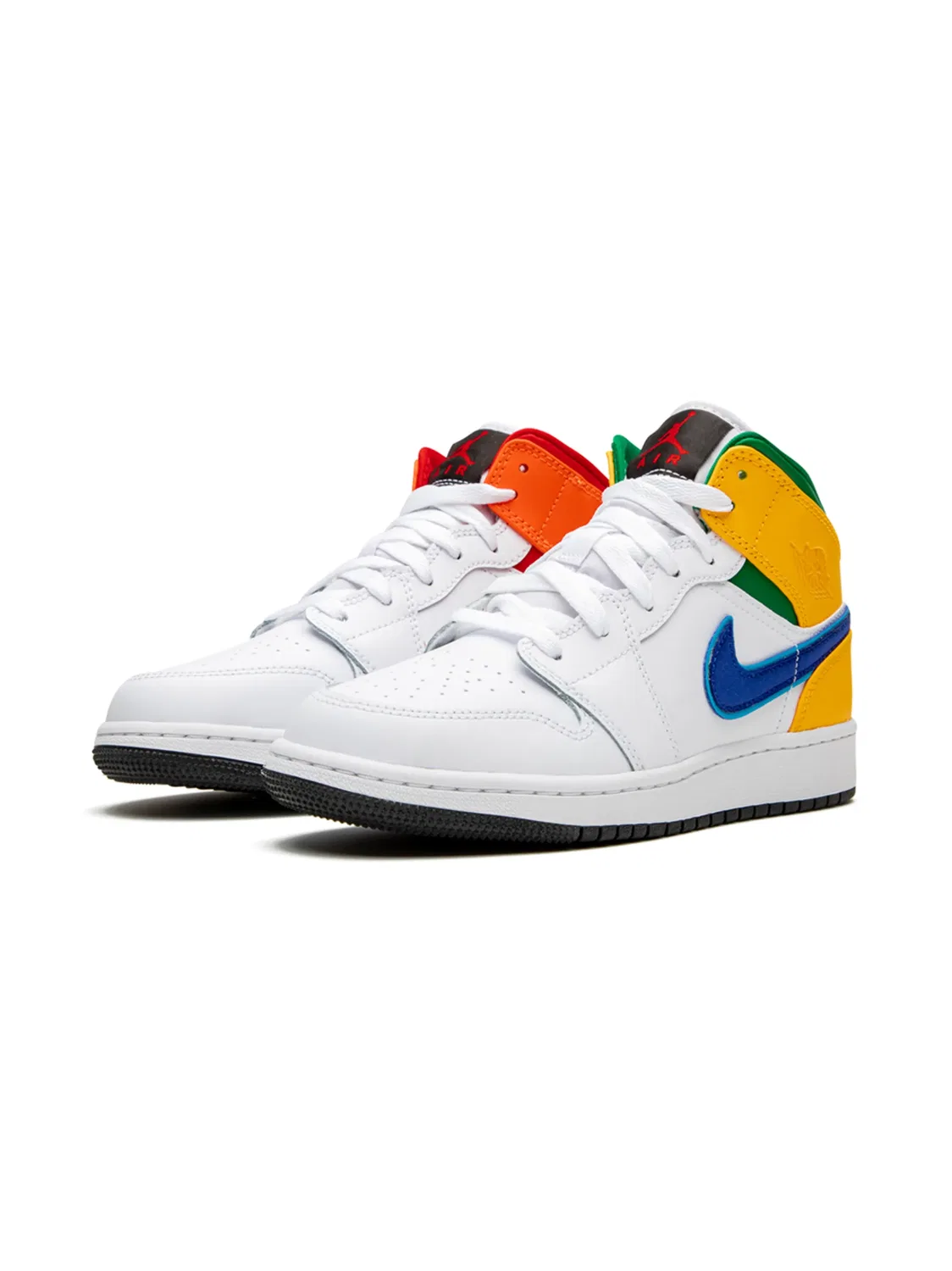 Кроссовки Air Jordan 1 Mid "Three Peat", белый — фото 2