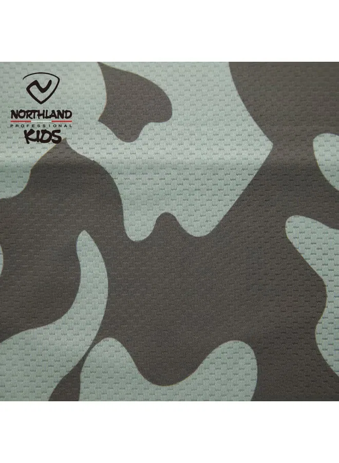 Футболка детская с коротким рукавом с камуфляжным принтом Northland, черный — фото 4