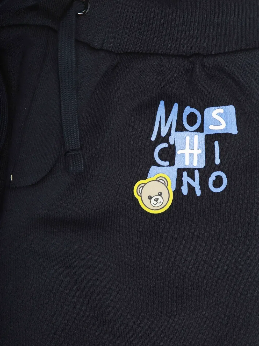 Спортивные брюки на шнурке с принтом медвежонка Тедди Moschino Kids, черный — фото 3