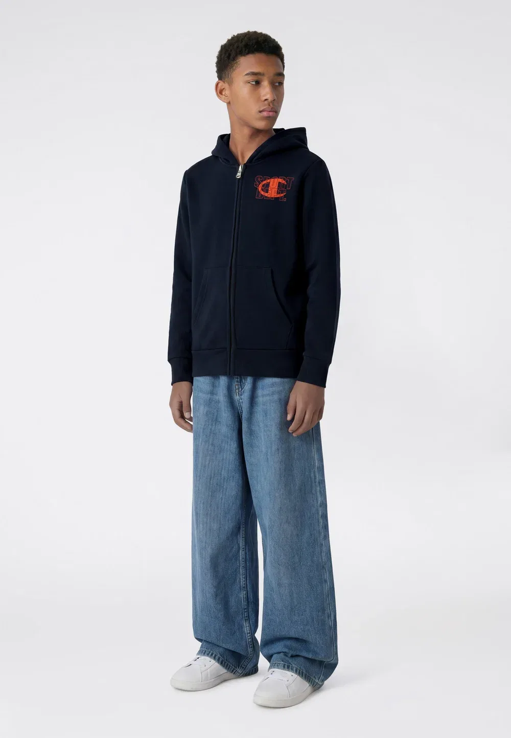 Толстовка на молнии, стандартный крой - свитшот на молнии Champion, Dark Blue — фото 2