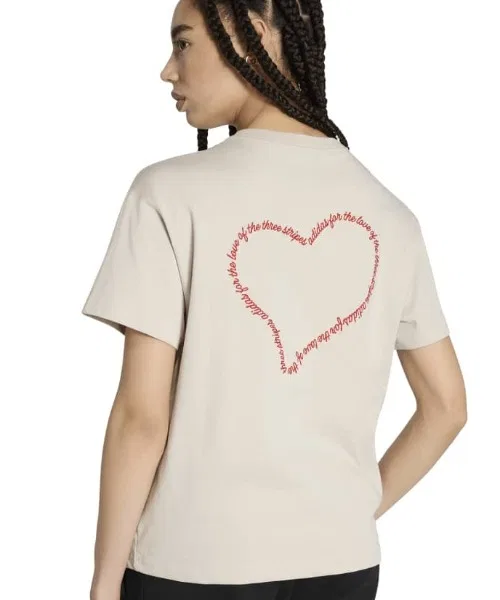 Женская футболка с принтом Embroidery Pack Loose Graphic T-Shirt Adidas, Top Grey