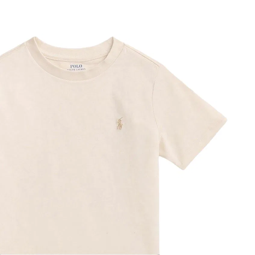 Детская футболка с круглым вырезом Polo Ralph Lauren, Beige — фото 4