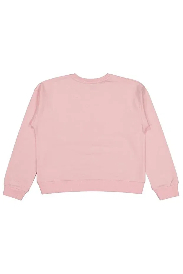 Детские свитшот для девочек с принтом More good vibes printed Civil Girls, Powder — фото 2