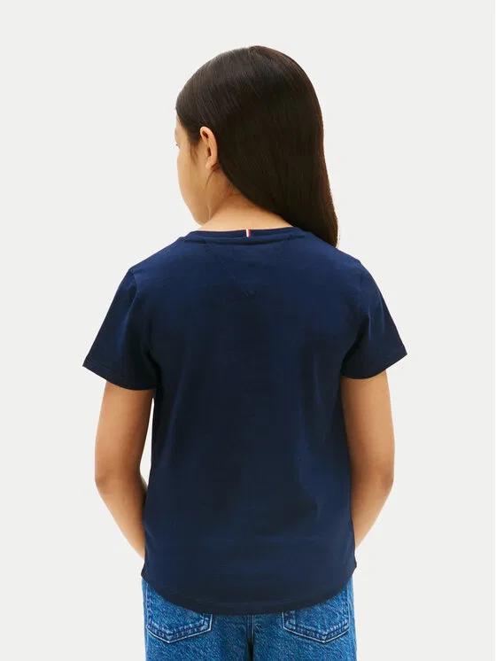 Футболка regular fit Script Tommy Hilfiger, темно-синий — фото 3