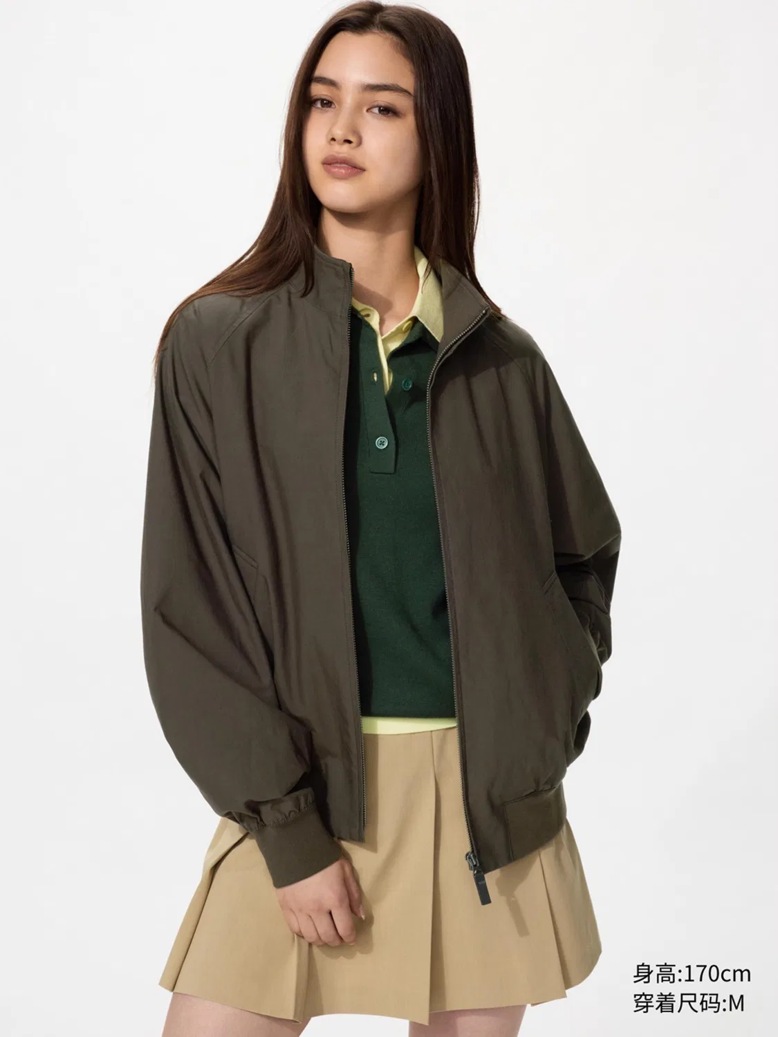 Куртка харрингтон Uniqlo, темно-бежевый — фото 3