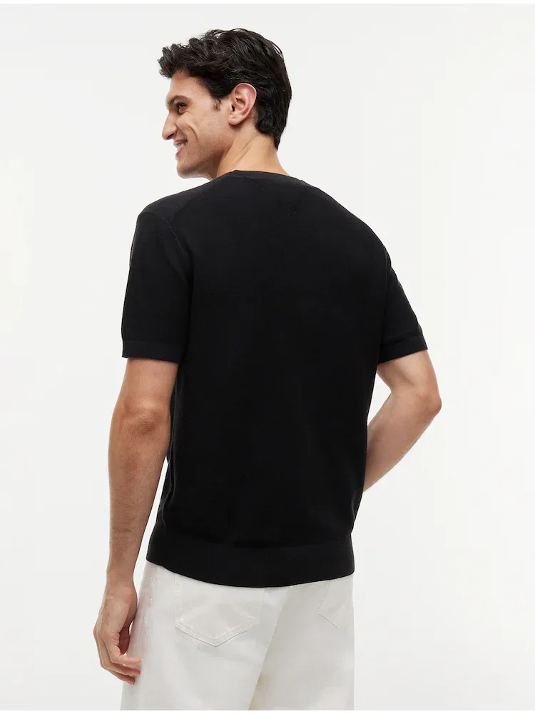 Свитер хлопковый Cool Touch Structure Pullover TOMMY HILFIGER, Black — фото 3
