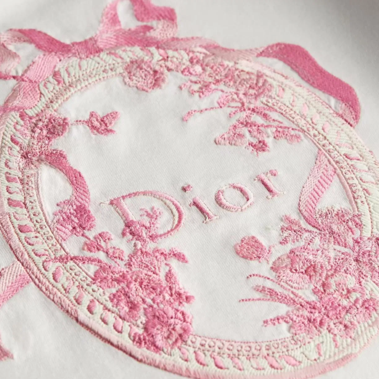 Женская футболка с круглым вырезом White DIOR, Белый — фото 3