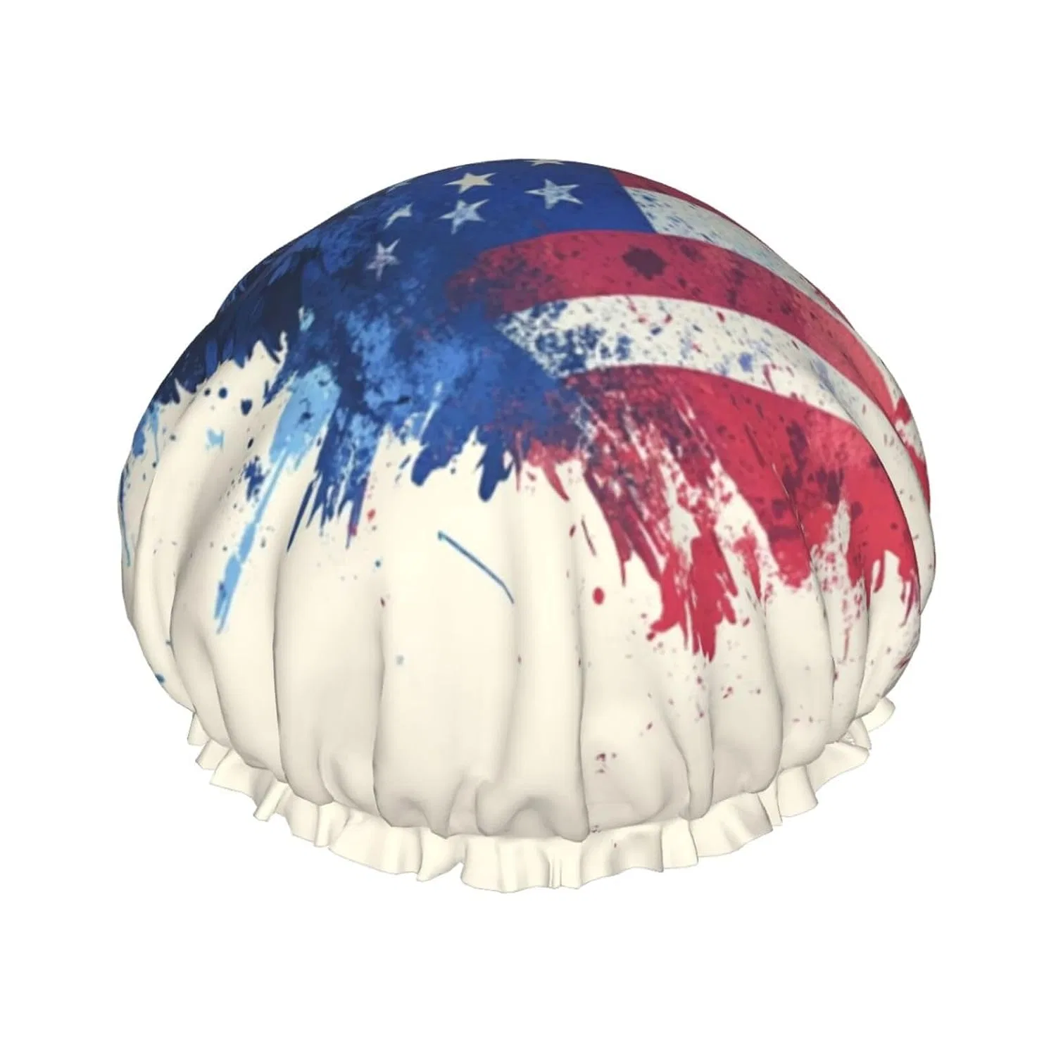 Шапочка для душа Adler Amerikanische Flagge, BOXILTD, многоразовая, двойной слой, водостойкая