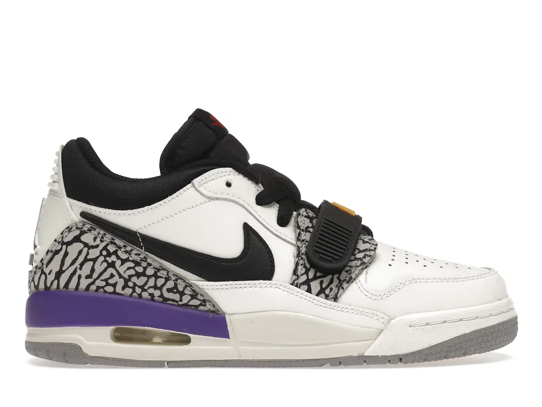 Детские кроссовки Lifestyle с принтом Jordan Legacy 312 Low Jordan, Summit White/Varsity Red-Black-Varsity Purple-University Gold