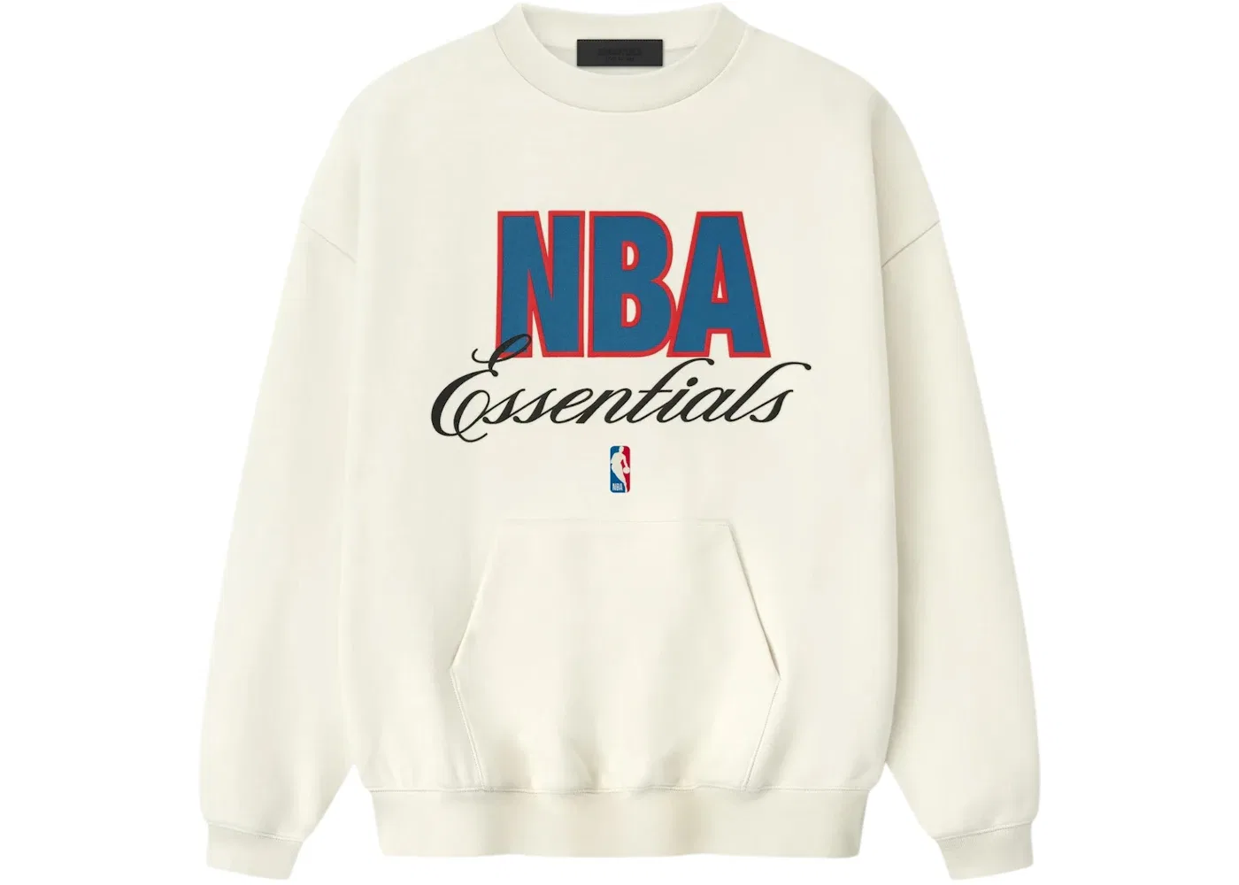 Мужской свитшот с принтом Fear of God Essentials NBA 90's Crewneck, Cream White