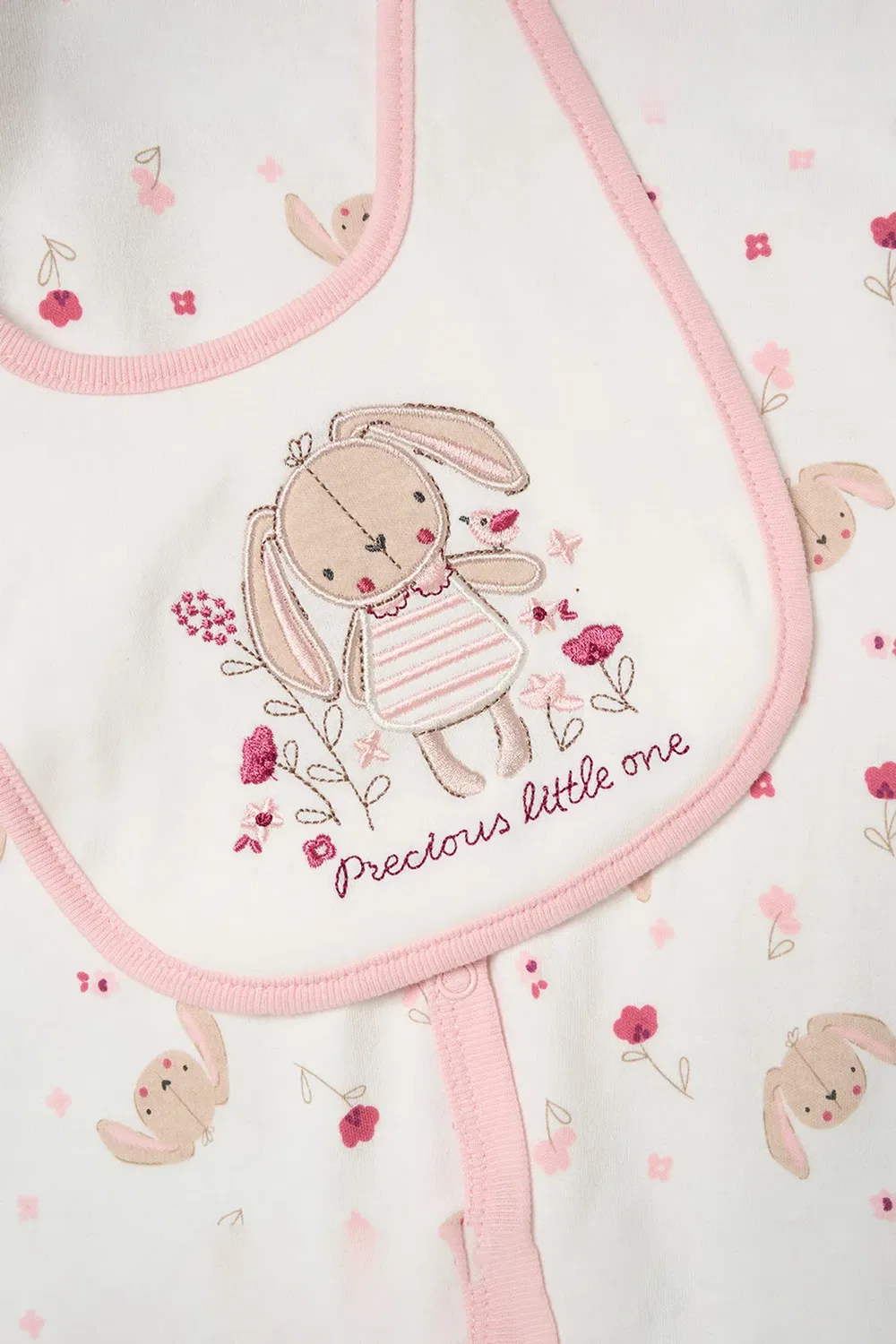 Детский комплект для новорожденного с принтом кролика Rock A Bye Baby, Cream — фото 2